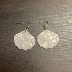White Sea shell earrings